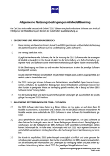 Vorschaubild von Allgemeine Nutzungsbedingungen AI Modelltraining