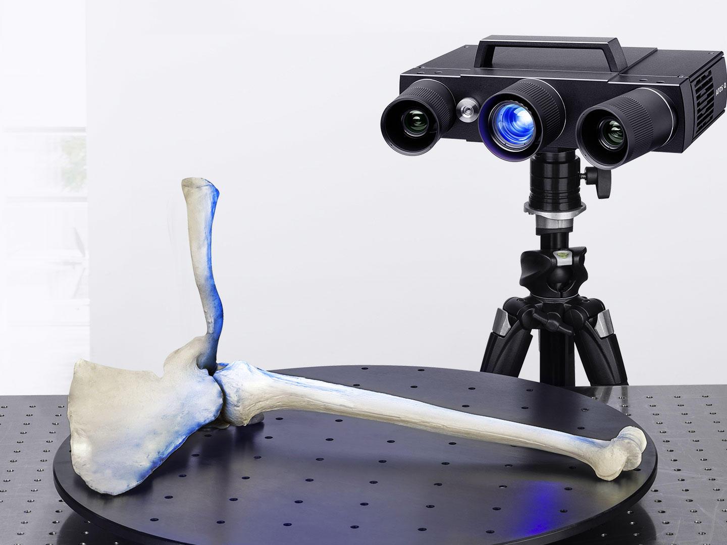 Optische Vermessung von Knochen in der Forensik